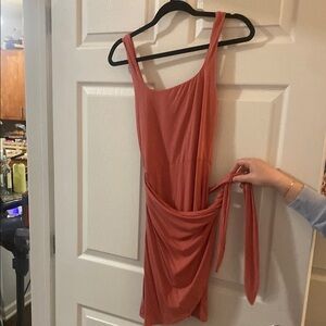 Wilfred Pink Faux Wrap Dress